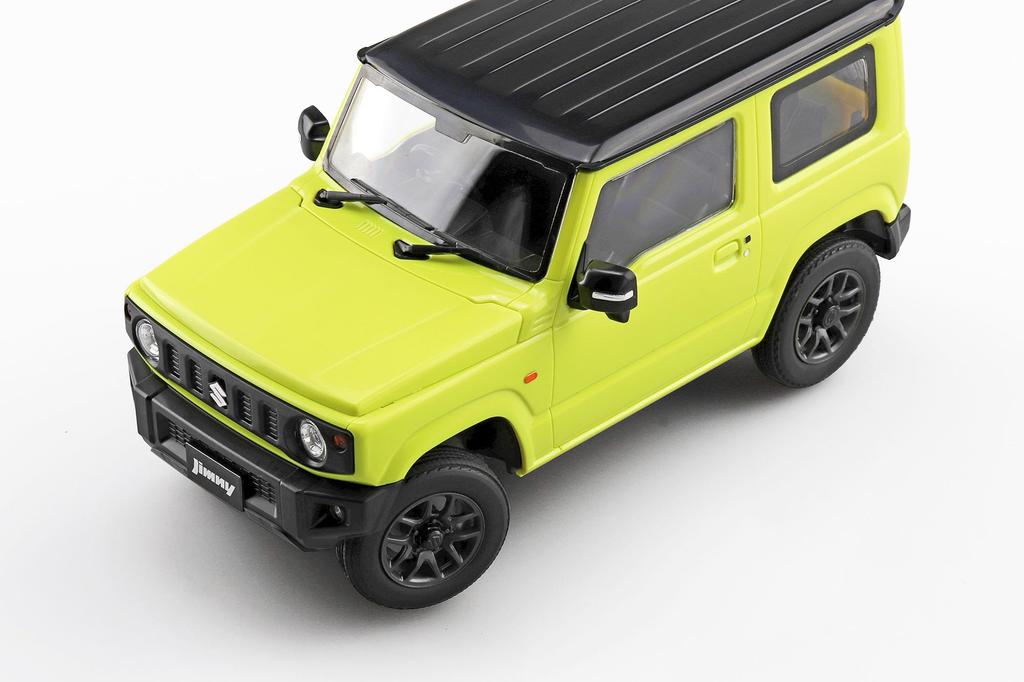 Aoshima Bunka Kyozaisha Rakupla Snap Car Series JB64 Jimny 2018 Kinetic Yellow Пластиковая модель 1/24 № 03-KY с цветовой кодировкой (Машина)