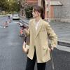 Весна и осень новый стиль однобортный пиджак с заниженной талией женский костюм с поясом на талии