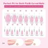 150 Pieces French Press On Nail Pre Applied Base Coat and Primer No Filing Needed for DIY Nail Art Salon Quality Nail