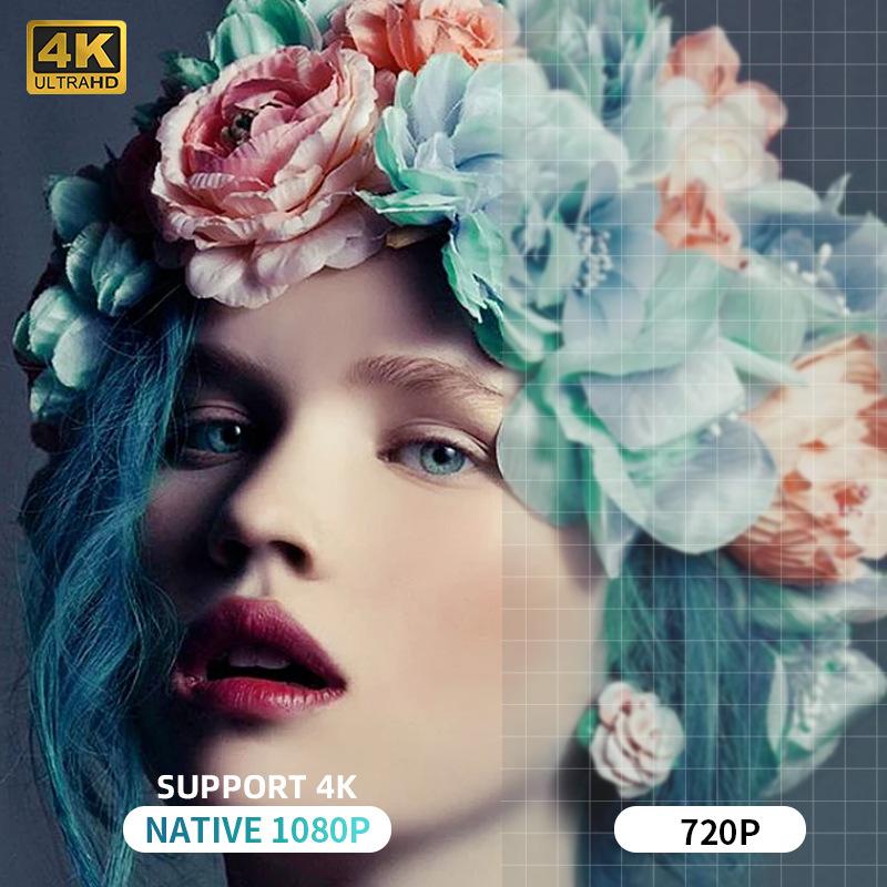 C9 Android Projector 1920*1080P Support 4K Videos Via HDMI Home Cinema Movie Video Projector