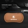 BTSN5 Car Interior Leg Knee Armrest Pad Leather Soft Cushion For Skoda Kylaq Elroq Kodiaq Octavia Enyaq Kamiq Scala Rapid Superb Karoq