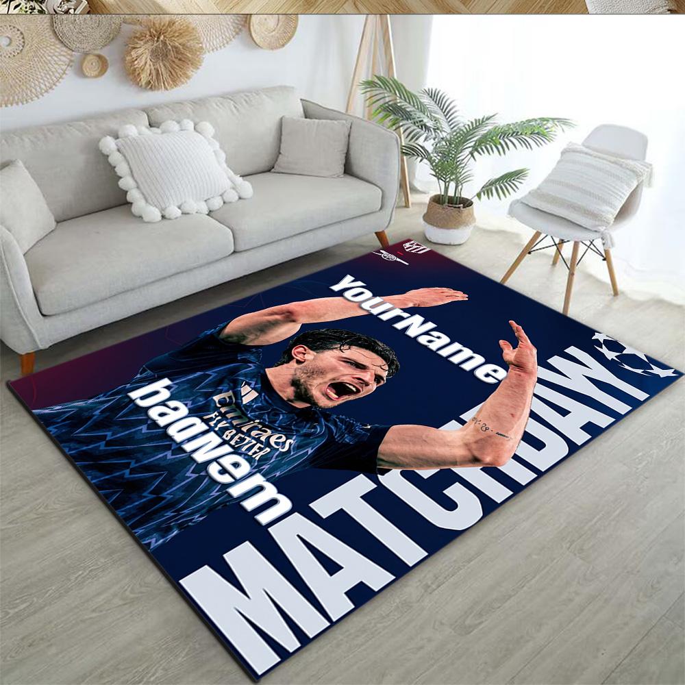 Atletico Madrid Customize Your Name Floor Rug Office Rug Perfect for Kitchen Foyer Living Rooms Study room Antislip Carpet Anime Office Decor