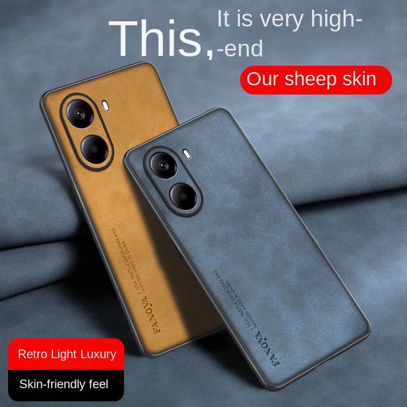 Чехлы X7pro Роскошный кожаный чехол для телефона Skinsheep для Xiaomi POCO X7 Pro X 7 Матовый противоударный чехол для POCOX7pro X7Pro Camera Protector TPU Bumper