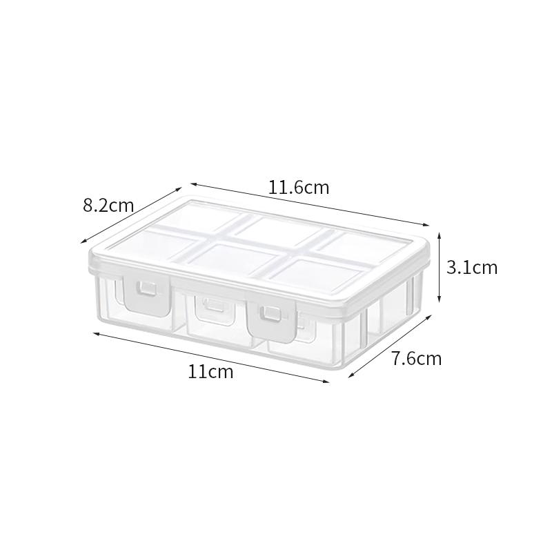 Маленький отсек Коробка для хранения лекарств, Герметичная коробка для хранения таблеток большой вместимости, Пыленепроницаемая коробка для хранения ювелирных изделий