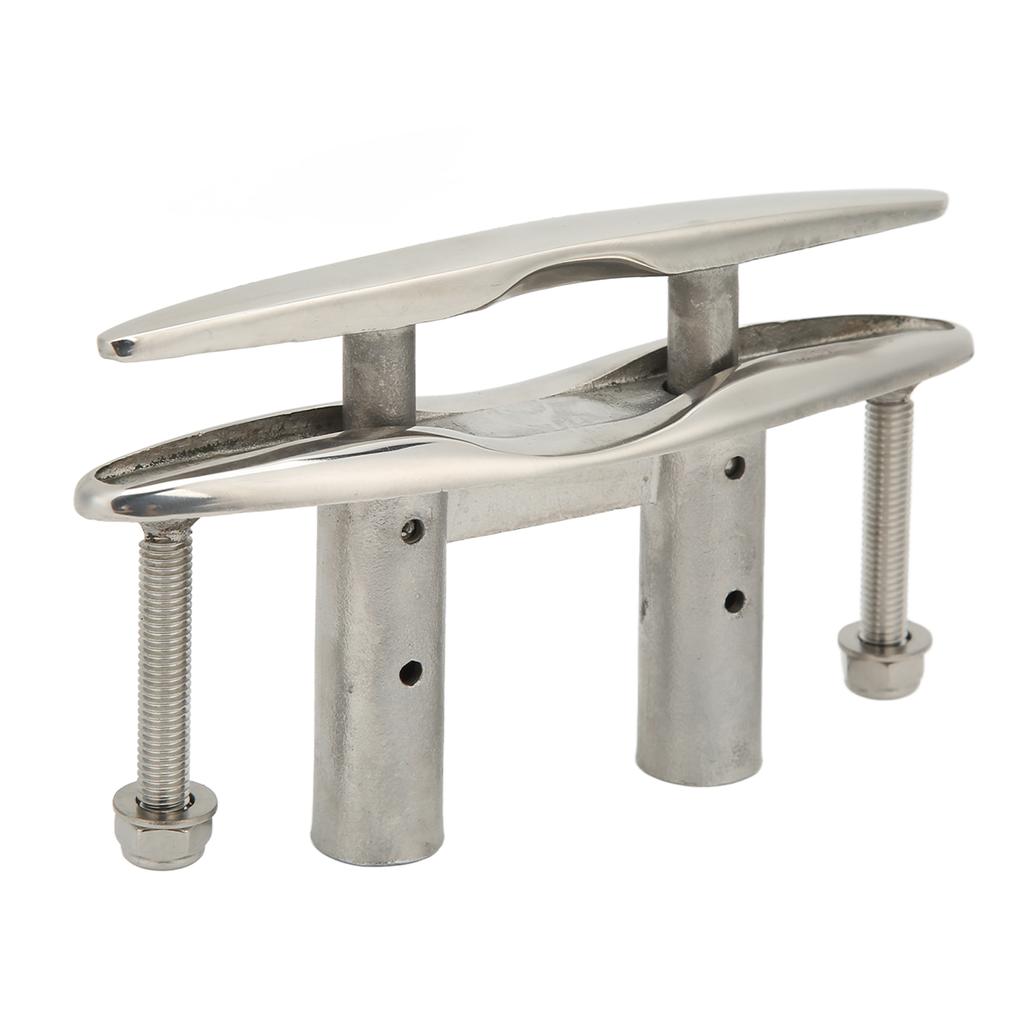 6in Pull Up Boat Cleat 316 Stainless Steel Heavy Duty Marine Dock Cleat with Locknuts for Yacht