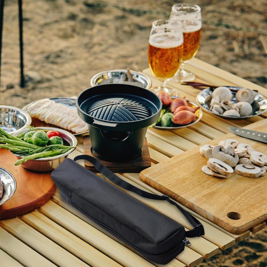 Сумка для хранения кухонных принадлежностей и инструментов для барбекю из ткани Оксфорд, складная сумка для гриля, удобная для кемпинга и походов.