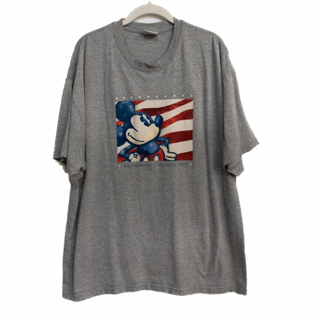 Disney Store Gray T Shirt Mickey Mouse An American Icon Graphic Short Sleeve XL