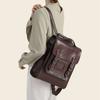 Genuine Leather Women's Fashion Oil Wax Bag Cowhide Women's Backpack Schoolbag