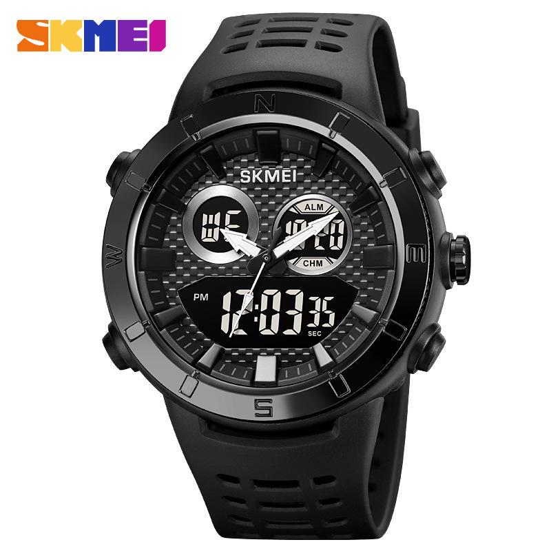 Moment Beauty Мужские студенческие спортивные часы для активного отдыха с хронометром и звуком Многофункциональные водонепроницаемые электронные часы с двойным дисплеем