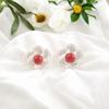 Natural Carnelian Gemstone 925 Sterling Silver Handcrafted Partywear Studs 0.5" EE-157-20