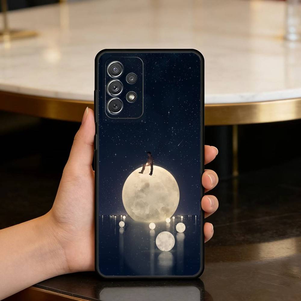 Новый Водный Сон Арт Мягкий Силиконовый Черный Чехол для Телефона Для Samsung Galaxy A73,A72,A71,A70,A53,A52,A51