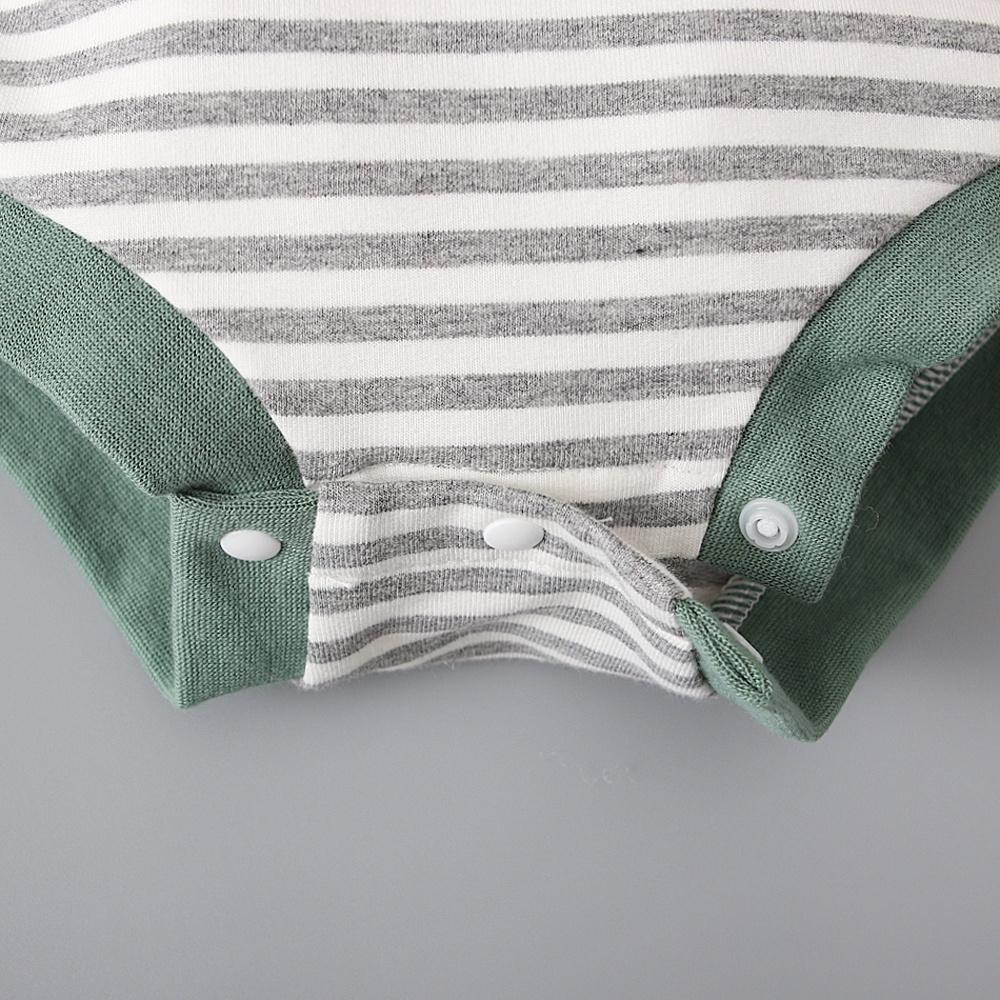 Полосатый комбинезон с длинными рукавами для новорожденных мальчиков и девочек, комбинезон, одежда для детей 0-24 месяцев