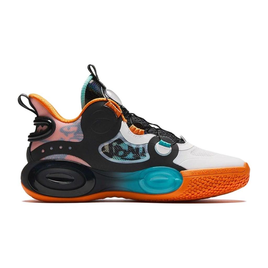 Anta Баскетбольные кроссовки Kids Shaped 3.0 Shock Absorbation Low Top Детские кроссовки Белые Черные Оранжевые 312421120-3