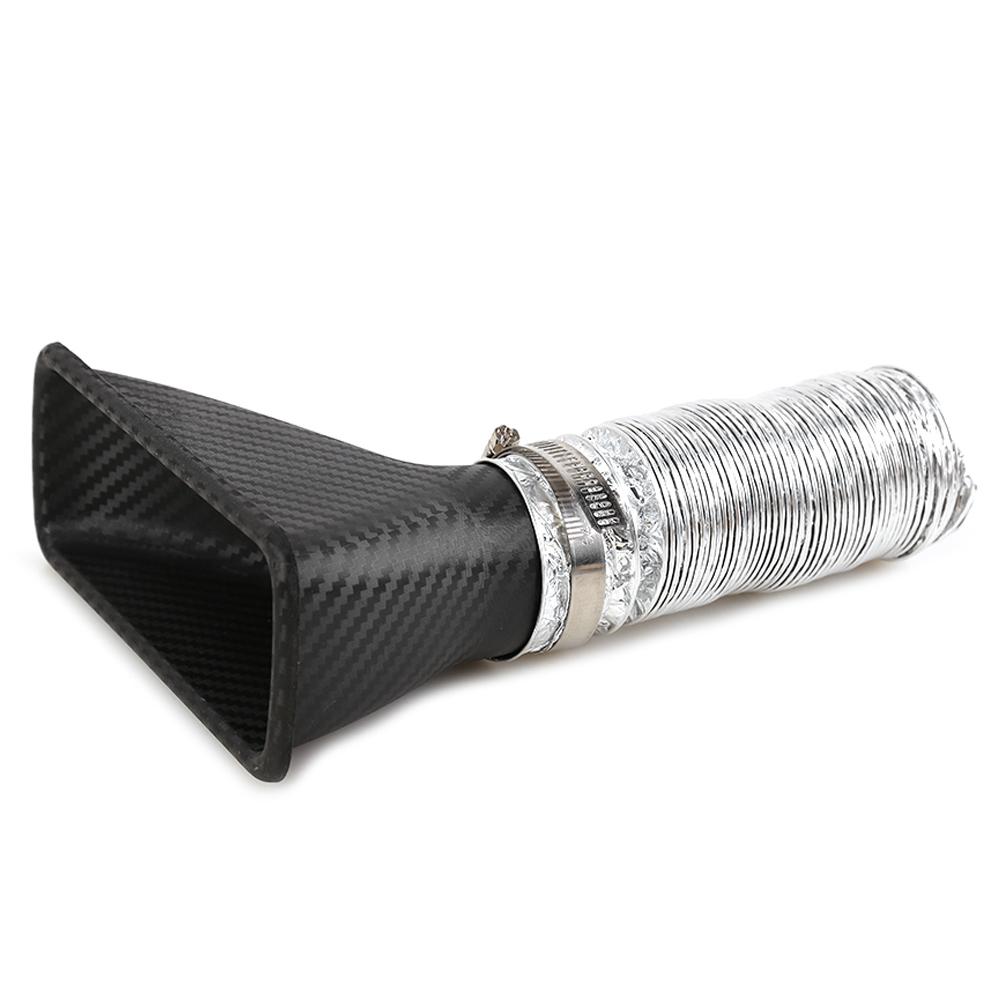 Универсальный автомобильный передний бампер, турбо воздухозаборная труба из углеродного волокна, автоматическая система впуска холодного воздуха, воронка, впускное отверстие турбины