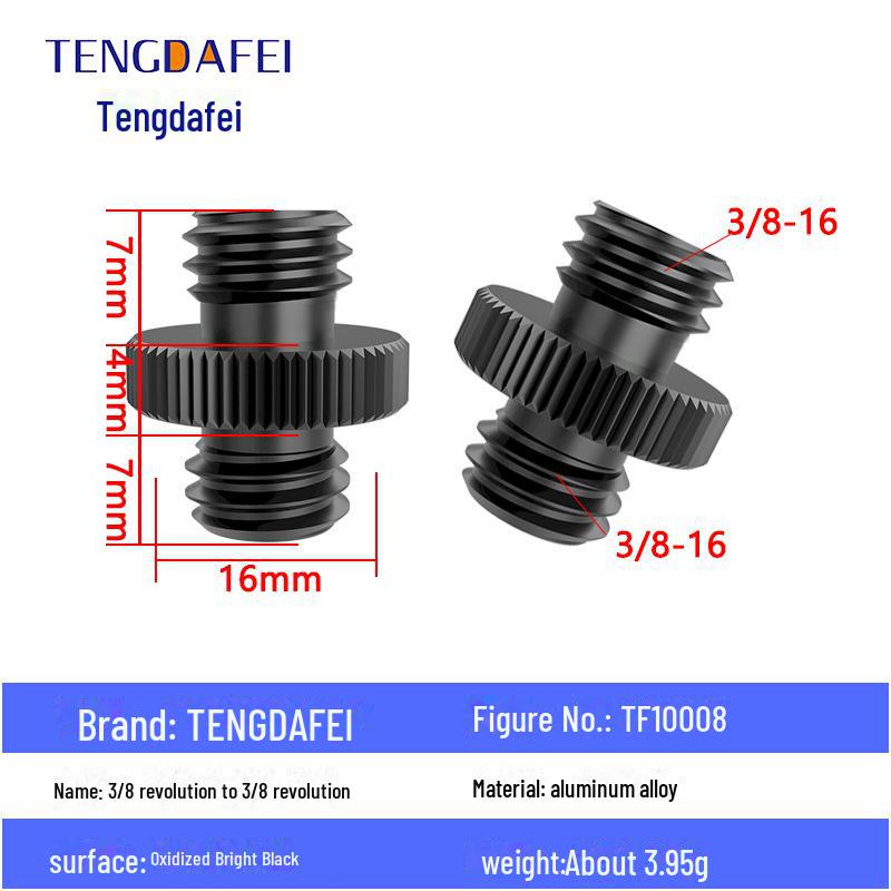 Адаптер для штатива с креплением на стойку для освещения и поворота камеры с резьбой 1/4" на 3/8" на M4/M5/M6/M8