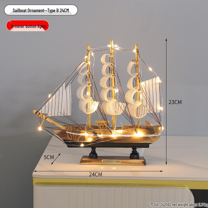 Орнамент Парусная лодка - Модель для украшения дома или офиса