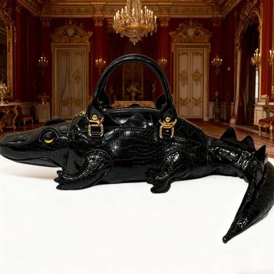 Уникальная асимметричная сумка из ПУ с текстурой крокодила, 3D-структурированный дизайн, на одном ремне, сумка через плечо, женская 2025