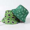 Spring Summer New Pattern Reversible Fisherman Hat Women Casual Sun Protection Green Variety