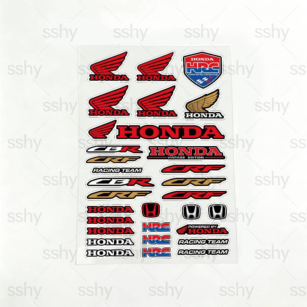 For Honda Waterproof Reflective Motorbike Stickers Easy Peel Removable Decals for Motorcycle CarFA1