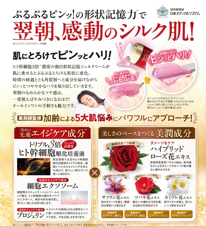 Japan Medical System Again 20 Премиальный совершенный ночной гель-крем 30 г Среда для акклиматизации стволовых клеток человека 3x в в Кожа Нет. Серия/Ночной крем/Сделано