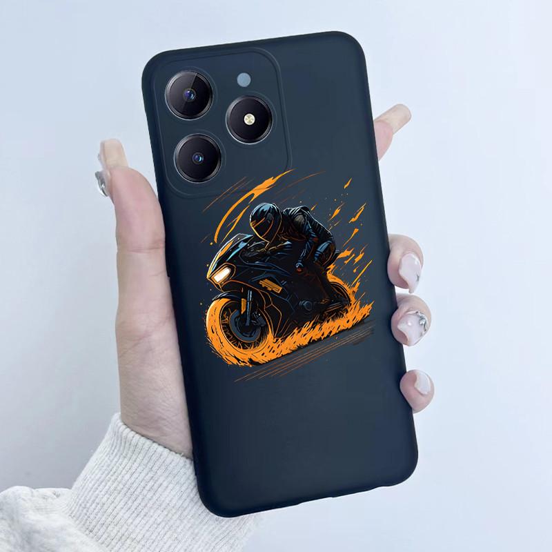 Чехол для телефона Realme C61 C63 Дизайн 'Цветочная Девочка' Мягкий Силикон ТПУ Задняя Крышка для Realme Narzo N63 C 63 RealmeC61 Чехлы Оболочка