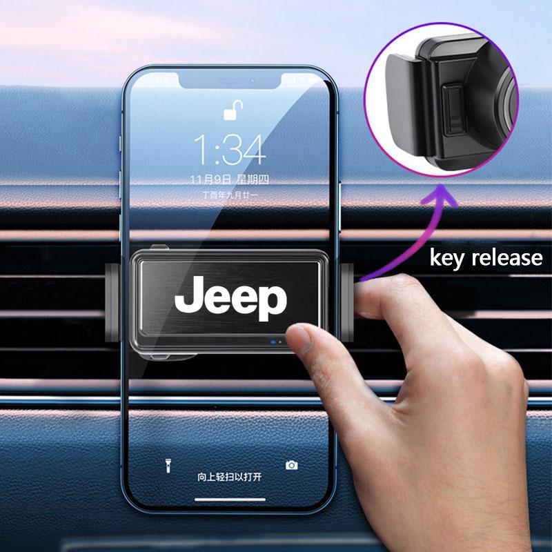 Magnetic Car Phone Mount in Car Phone Holder Air Vent For Jeep TRAILHAWK COMMANDER LIBERTY Wrangler Lanyard Car Accessories