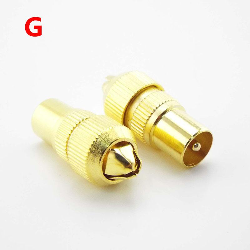 2 шт. RF штекер-мама к телевизору Мужской/гнездовой разъем-адаптер коаксиальный 90 градусов под прямым углом/прямой ТВ/F TV SAT F-TYPE