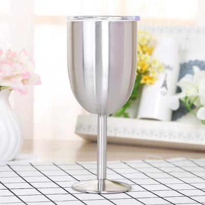 Yousheng 10 унций изолированный коктейльный бокал с двойными стенками и высокой крышкой стакан для коктейлей вина холодных напитков бокал из нержавеющей стали