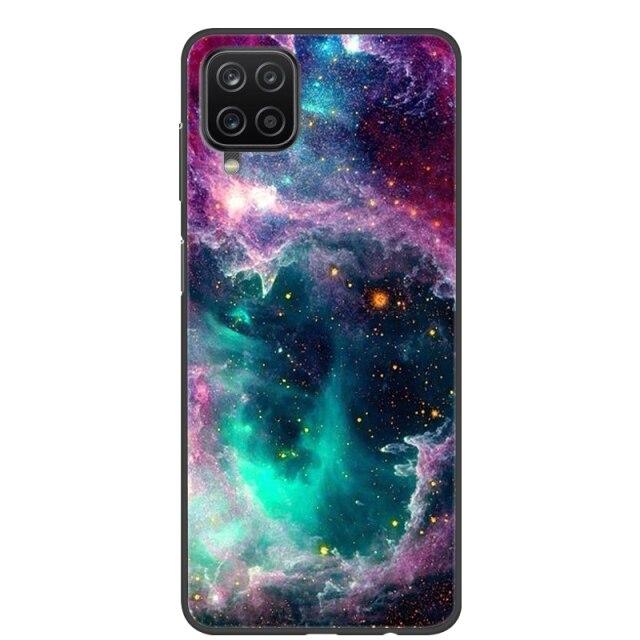 Чехол для Samsung A12, 2021, черные мягкие силиконовые чехлы из ТПУ для телефонов Samsung Galaxy A12 M12, чехол с крутым дизайном, чехол-бампер A 12