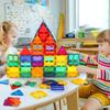 Gemmicc 63-Piece Magnetic Tiles and Building Blocks for Kids, STEM-Approved Educational Toy, Magnetic Puzzle, Building Blocks for Boys and Girls