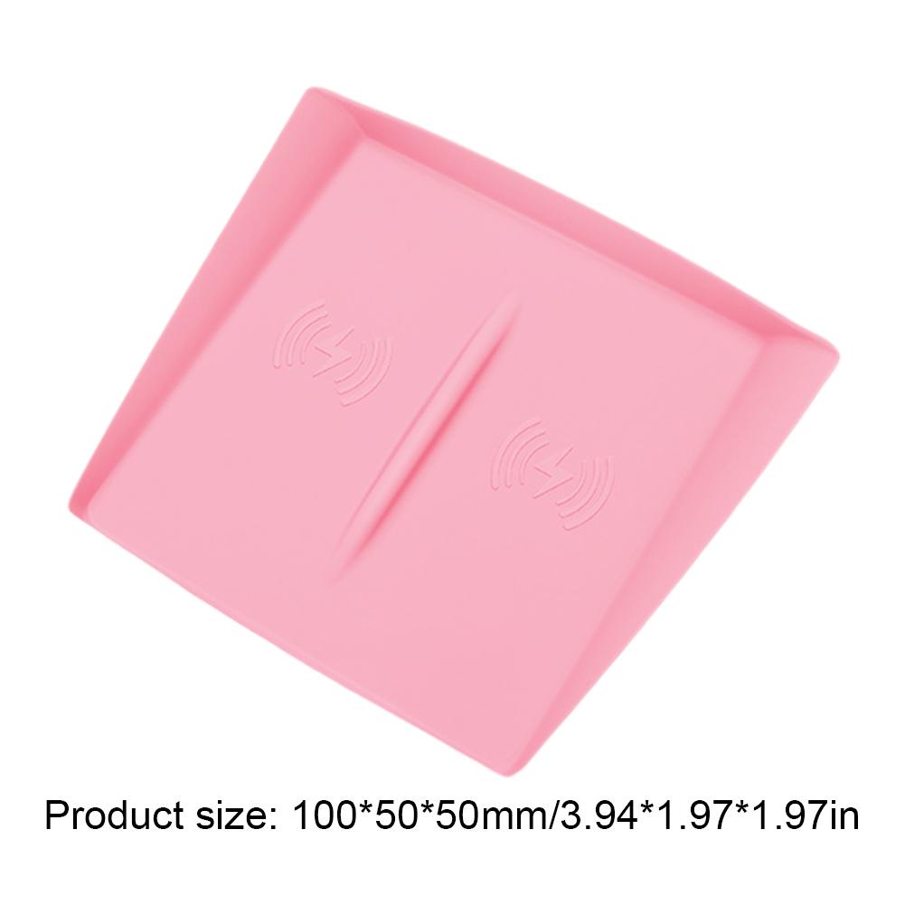 Беспроводная зарядная панель Силиконовый коврик для мобильного телефона Нескользящий Устойчивый к царапинам Чехол для зарядной панели для Tesla Model 3 Highland