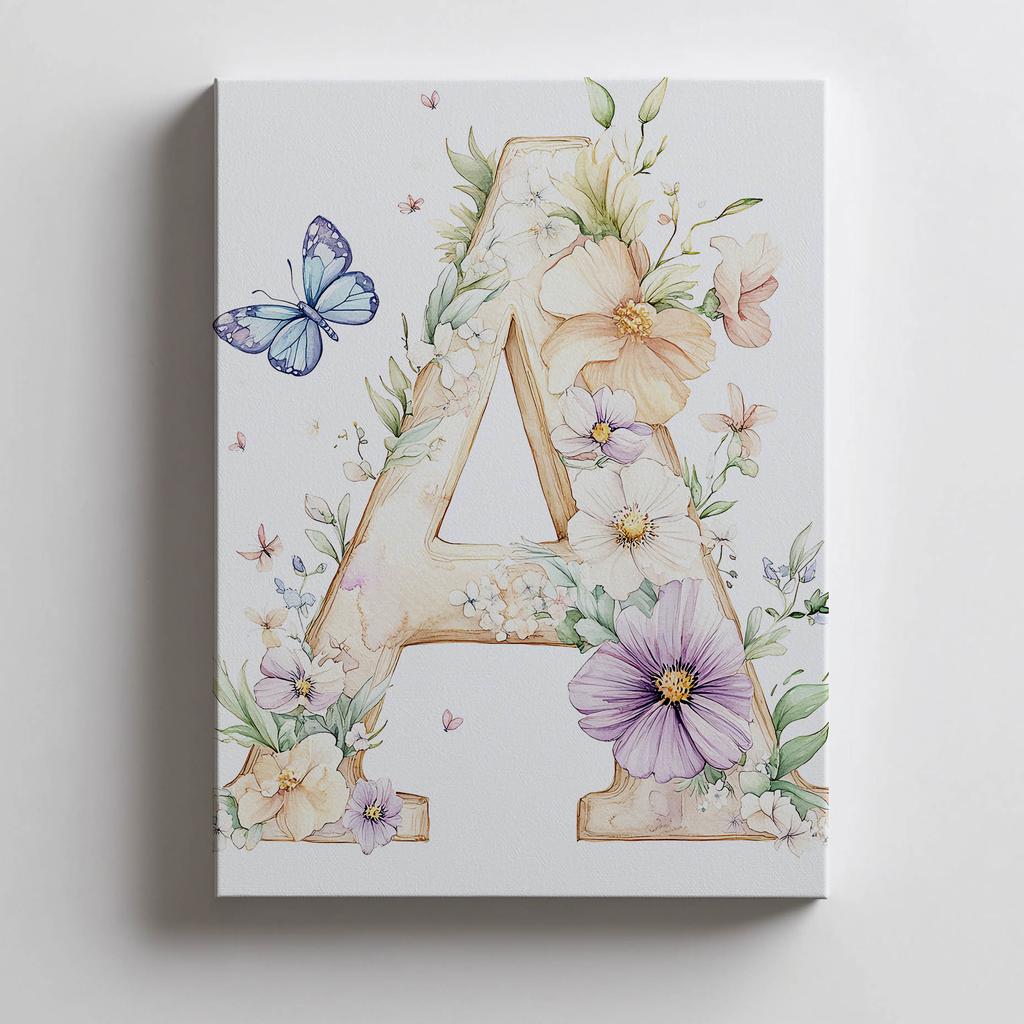 Poster Floral Letter "A" For Children Poster Floral Letter "A" For Children, 70X100 Cm, Frameless, Matte Paper 230 Gsm
