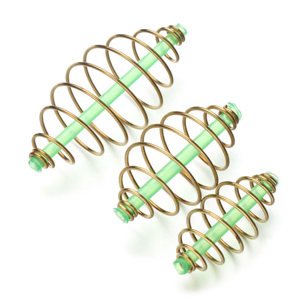 High Quality Olive Method Leader Spring Lure Hanging Tackle Fishing Bait Stainless Steel Feeder