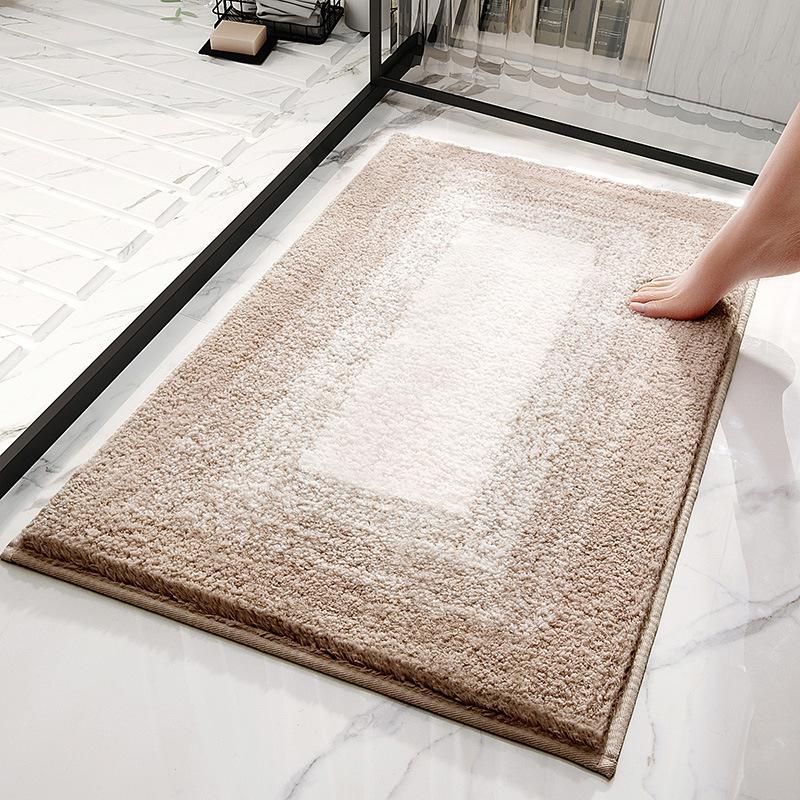 Bathroom Floor Mat, Non-Slip Mat for Home Use, Light Luxury Toilet Bathroom Entrance Mat, Absorbent Carpet