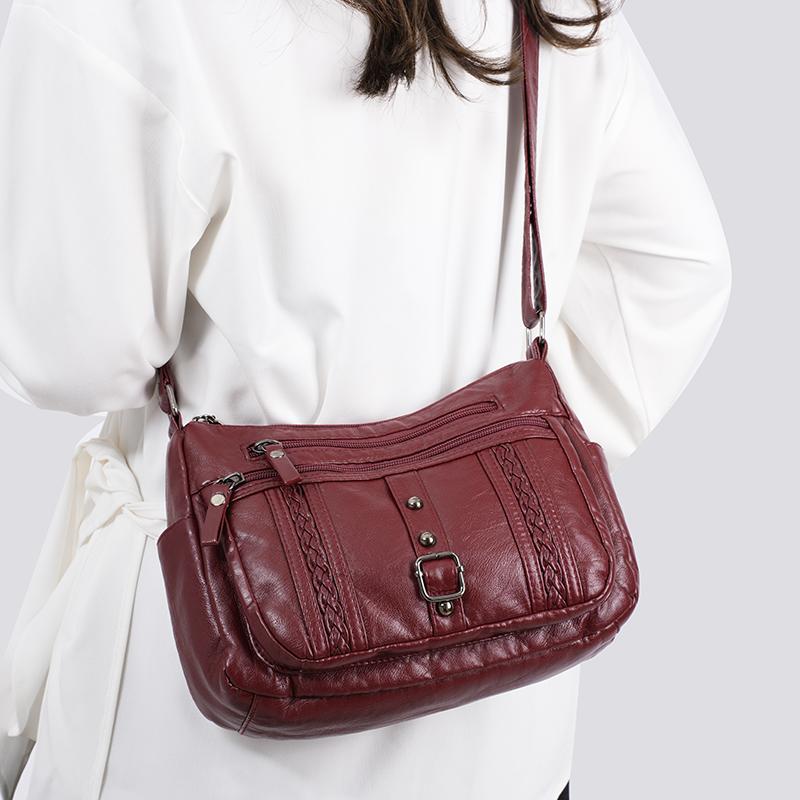 Женская сумка кроссбоди, сумка для мамы среднего возраста, сумка на плечо из мягкой кожи