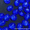 Oval Egg-Shaped Red & Blue Synthetic Starstone Hexagram Flat-Back Stones