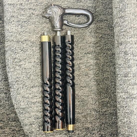 91.44 Cm Victorian Wooden Walking Stick Cane Lion Head Style