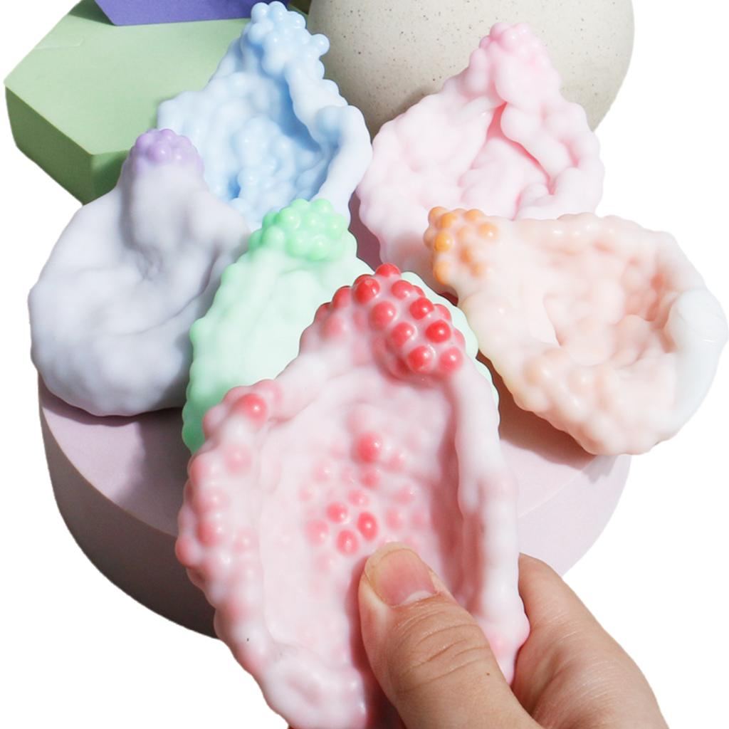 DIY Creative Soft Stress Relief Ball Rubble Ice Skin Adhesive Handball for Desktop Squeezing Soothing Toy Party Birthday Gift