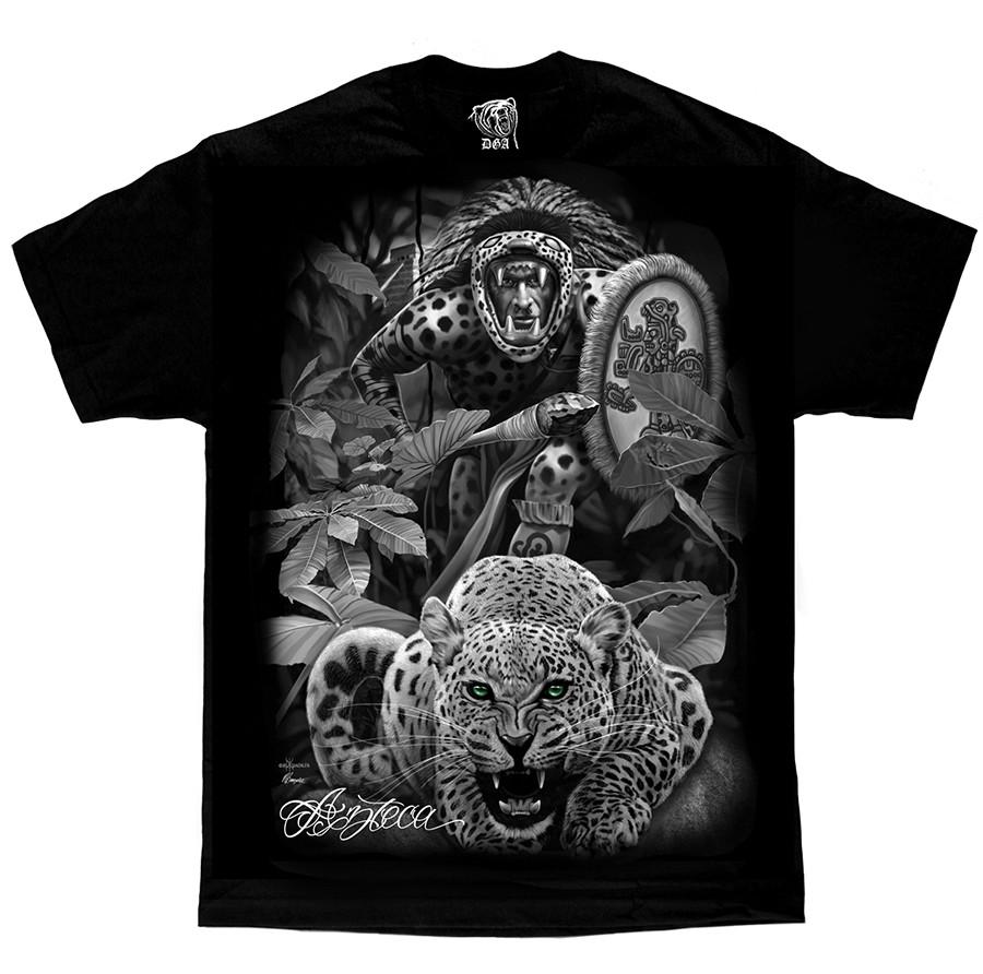 DGA David Gonzales Art Aztec Warrior Native American Cheetah Cat Jungle T Shirt Unisex T-Shirt
