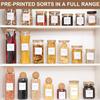 308 Kitchen Pantry Labels for Food Containers, 3 Sizes White Minimalist Labels for Organizing, Food Label for Jars, Storage Bins, Preprinted