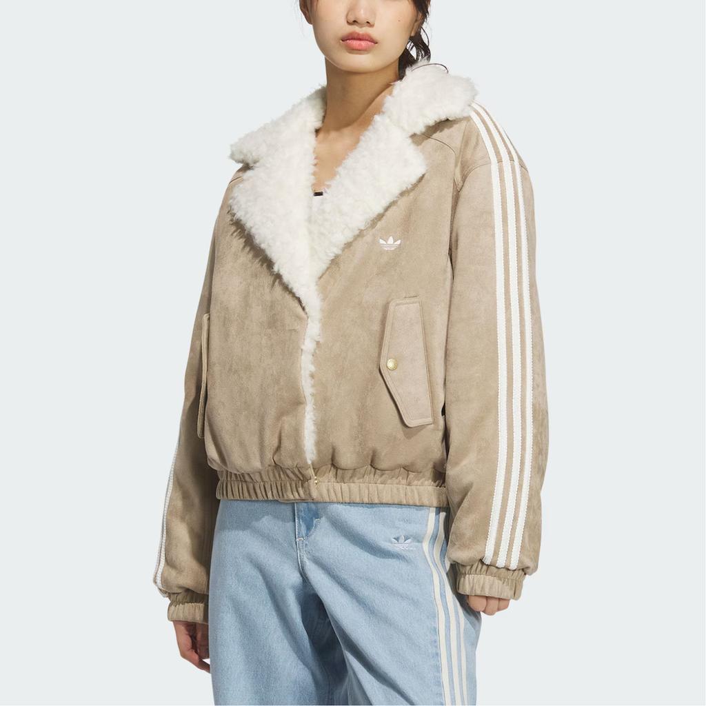 adidas Originals РЕТРО Пуховик Женский Теневой Хаки Коричневый JL8439
