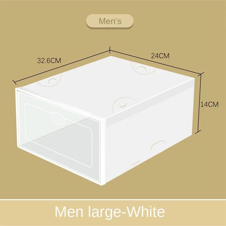 Органайзер для обуви, штабелируемые ящики для хранения обуви, ящики с фронтальным открыванием, органайзер для обуви, тумба, контейнер для обуви из толстого пластика