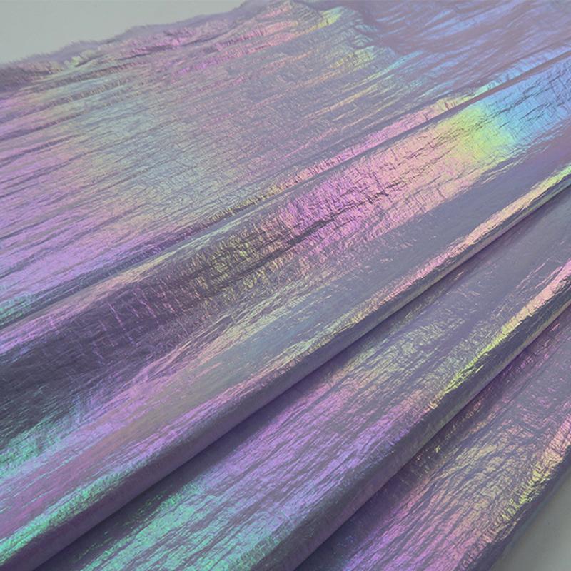 100*150 см нейлоновая перламутровая ткань водонепроницаемая пуховик лазерная симфония красочная градиентная ткань для шитья пуховиков