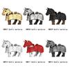 DW007-009 Animals Series War Horse Mounts Medieval Building Blocks Action Figure Creative Model Accessories Dolls Kid Toys Gifts