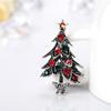 XMAS Small Gift Decor Accessories Crystal Woman Christmas Tree Brooches Jewelry Lapel  Pins