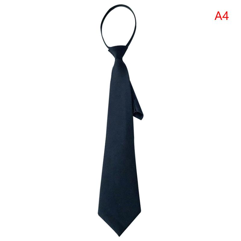 Black Clip On Men Tie Security Ties For Men Women Unisex Tie Clothing Necktie