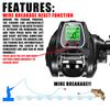New Large Deep Sea Electronic Fishing Reel Baitcasting Saltwater Waterproof 6.4:1 16KG Drag Catfishing Trolling Metal Base