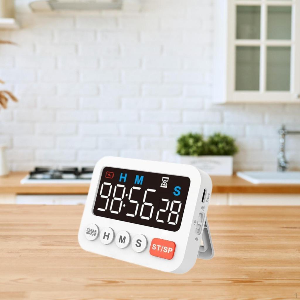 Kitchen Timer Count Up Down Tool Versatile Gadget Tabletop Digital for Shower Baking