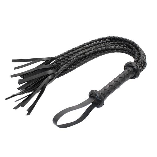 Кнут для лошади из искусственной кожи, двухцветный, с 8 плетеными хвостами, с петлей для подвешивания, кнут для тренировки лошади, для верховой езды