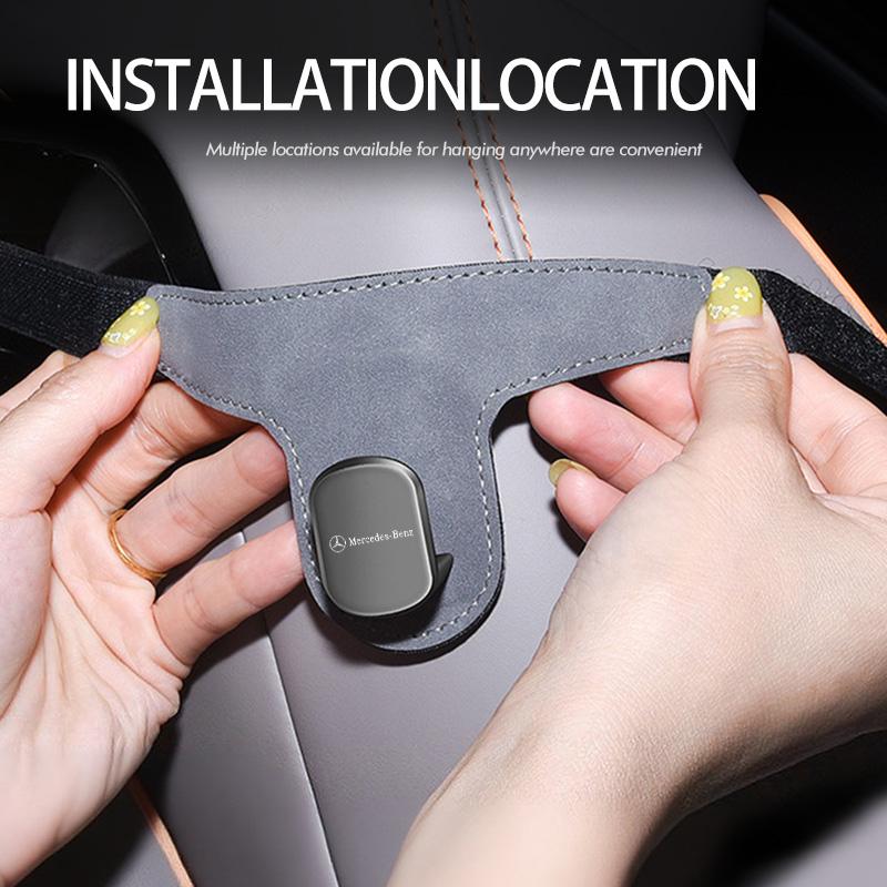 AABII1 For Benz Car Headrest Hook Leather Seat Hanging Hook Sports Seat Alloy Hook Accessories AMG W213 W124 W108 W126 Exclusive W204